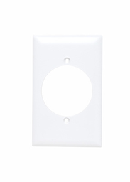 Pass & Seymour TP724-W 1Gang Wall Plate, 2.156" Power Outlet Receptacle, Nylon, Standard - White