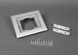 Wiremold 818TCAL 5.94 x 4.92" 1-Gang Brushed Aluminum Floor Box Carpet and Tile Flange
