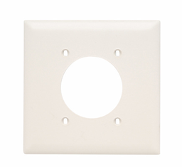 Pass & Seymour TP703-LA 2Gang Wall Plate, 2.1563" Power Outlet Receptacle, Nylon, Standard - Light Almond