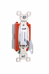 Pass & Seymour PS20AC1-WL 1Pole Lock Switch, Back & Side Wire, 20Amp 120/277Volt, White (Key Can Be Removed In Both Positions)