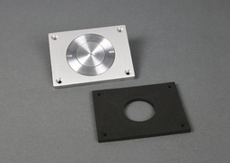 Wiremold 830CKTCAL-1 3.29 x 4.3" Brushed Aluminum Floor Box Power or Communication Cover Plate