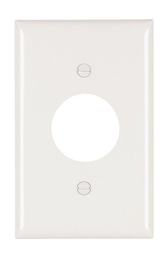 Pass & Seymour TP7-W 1Gang Wall Plate, Single Receptacle, Nylon, Standard - White