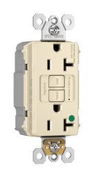 Pass & Seymour PT2097-HGLA 20A 125V Plugtail Self-Test GFCI Duplex Receptacle, Hospital Grade - Light Almond