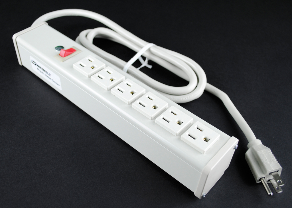 Mayer-DDS-Plug-In Outlet Center Unit / 120V/15A/6 O/L /lighted switch/15' cord-1