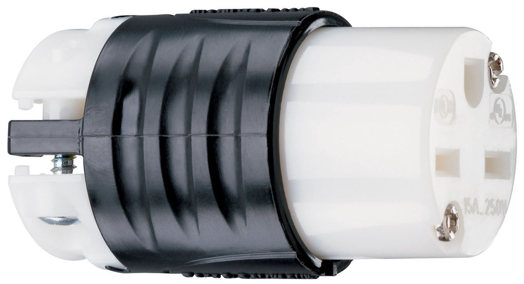 Mayer-DDS-15A, 250V Extra-Hard Use Spec-Grade Connector, Black and White-1