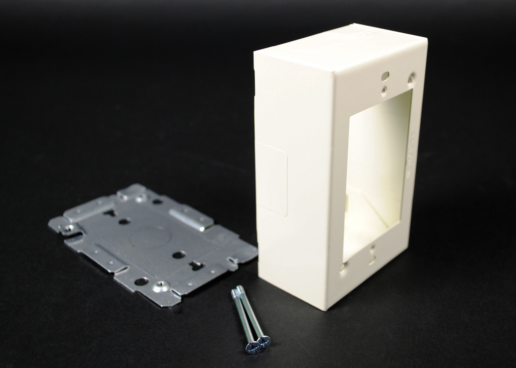 Mayer-DDS-Wiremold 2000 Series Single-Gang Device Box Fitting, Ivory-1