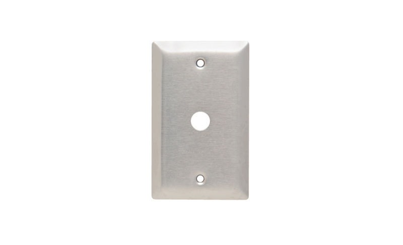 Mayer-DDS-1-Gang 302/304 Stainless Steel Wall Plate, 0.53-in Diameter Round Opening-1