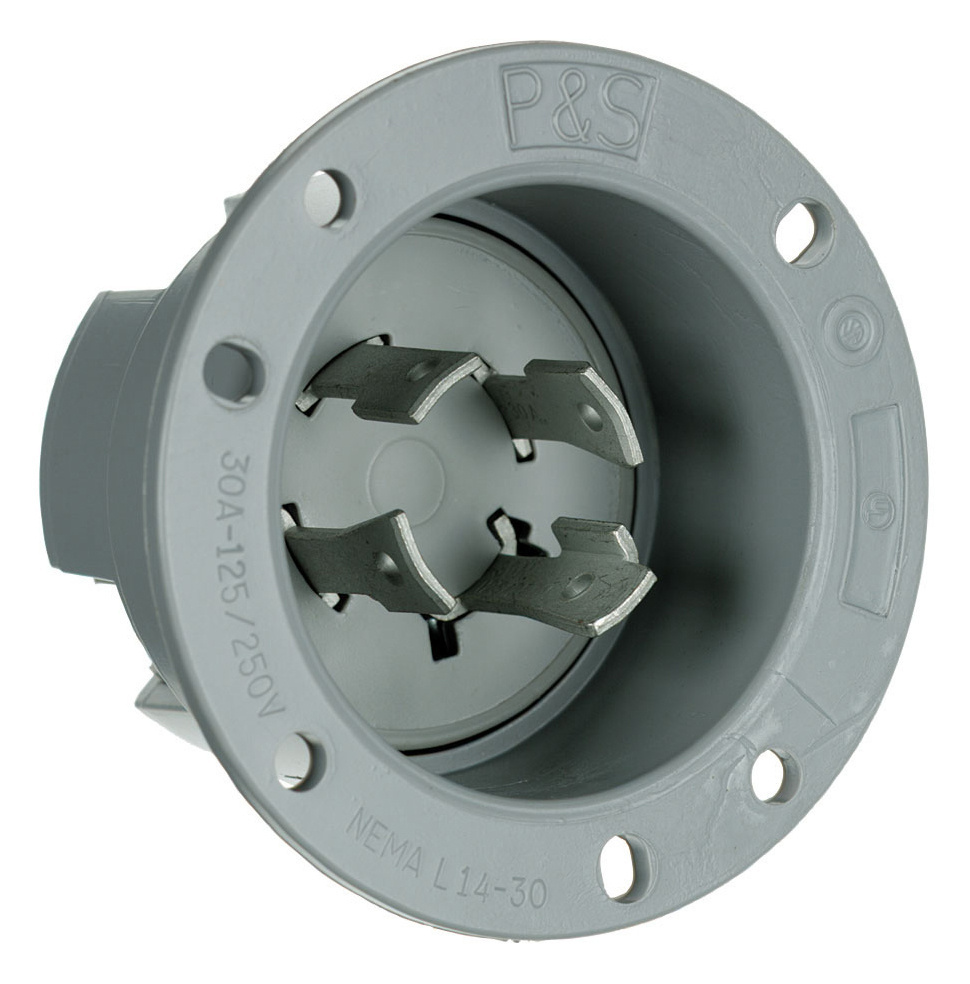 Mayer-DDS-30A NEMA L1430 Flanged Inlet, Gray-1