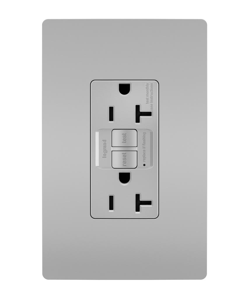 Mayer-DDS-radiant® 20A Duplex Self-Test GFCI Receptacles with SafeLock® Protection, Gray-1