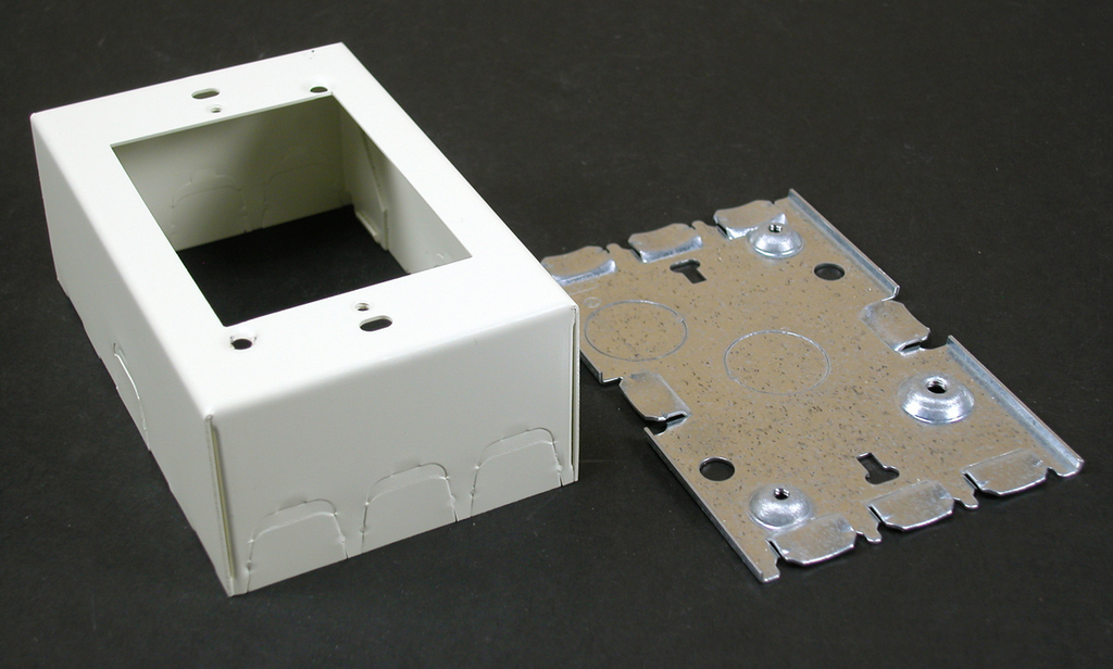 Mayer-DDS-Wiremold 500/700 Series Single-Gang Switch and Receptacle Box Fitting, White-1