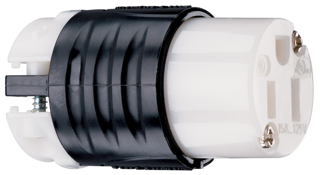 Mayer-DDS-15A, 125V Extra-Hard Use Spec-Grade Connector, Black and White-1