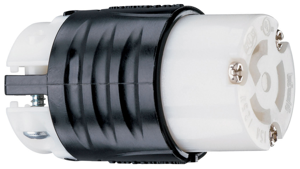 Mayer-DDS-15A NEMA L515 Connector - Black Back, White Front Body-1
