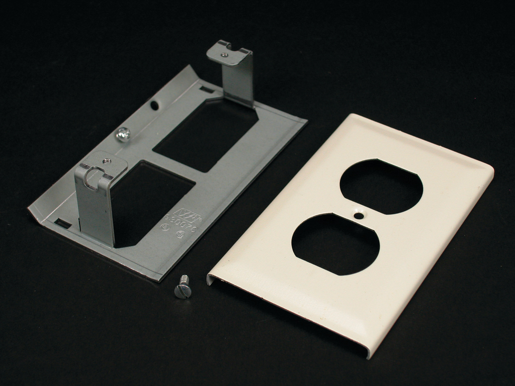 Mayer-DDS-Wiremold 3000 Series Duplex Receptacle Cover, Gray-1