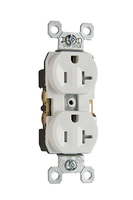 Mayer-DDS-20A 125V Commercial Grade Tamper-Resistant Duplex Receptacle, White-1