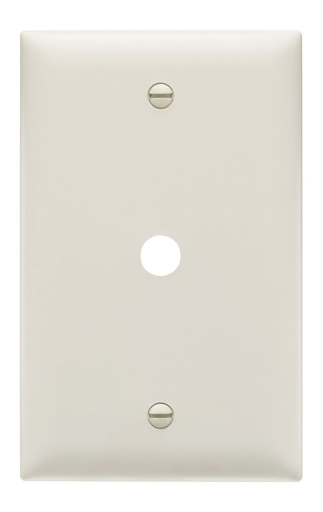 Mayer-DDS-TradeMaster® 1-Gang Nylon Wall Plate, 0.41-in Round Opening, Box Mounted, Light Almond-1
