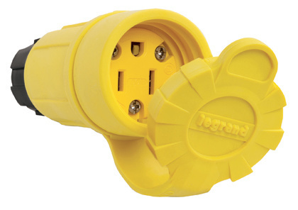 Mayer-DDS-15A, 125V Watertight Connector, Yellow-1