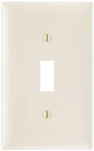 Product image for Pass & Seymour TP1-LA 1Gang Wall Plate, Toggle Switch, Nylon, Standard - Light Almond
