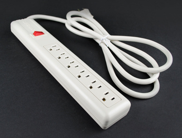 Mayer-DDS-Plug-In Outlet Center Unit / Polymeric/120V/15A/6 O/L /lighted switch/6' cord-1