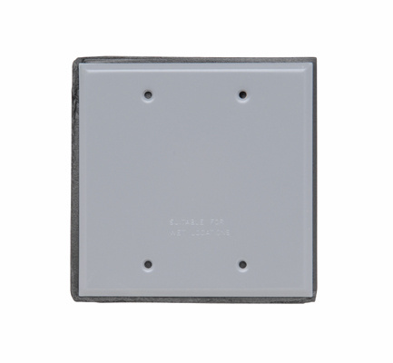 Mayer-DDS-2-Gang Blank Cover, Brushed Aluminum-1