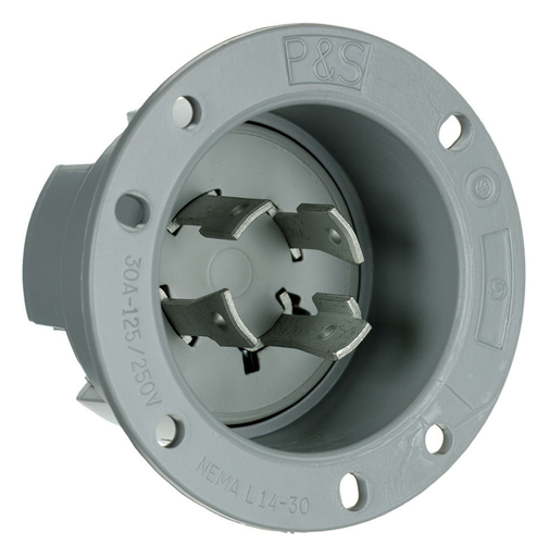 Mayer-DDS-30A NEMA L1430 Flanged Inlet, Gray-1