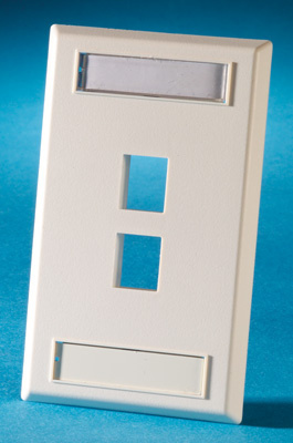 Mayer-DDS-SINGLE GANG KEYSTONE FACEPLATE, 2 PORT, CLOUD WHITE-1