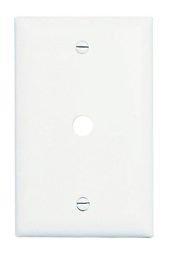 Mayer-DDS-TradeMaster® 1-Gang Nylon Wall Plate, 0.41-in Round Opening, Box Mounted, White-1