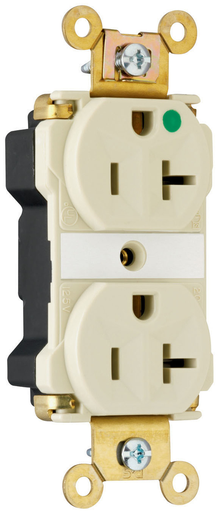 Mayer-DDS-PlugTail® 20A 125V Extra Heavy Duty Hospital-Grade Duplex Receptacle, Gray-1