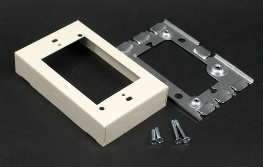 Mayer-DDS-Wiremold 500/700 Series Single-Gang Flush Type Extension Adapter Fitting, Ivory-1