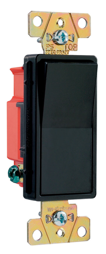 Mayer-DDS-20A 120V/277V Specification Grade Single Pole Decorator Paddle Switch, Black-1