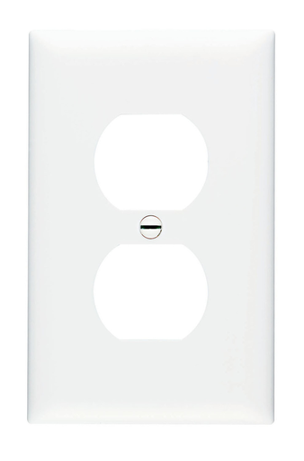 Product image for Pass & Seymour TPJ8-W 1Gang Wall Plate, Duplex Receptacle, Nylon, Jumbo - White
