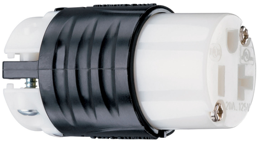 Mayer-DDS-20A, 125V Extra-Hard Use Spec-Grade Connector, Black and White-1