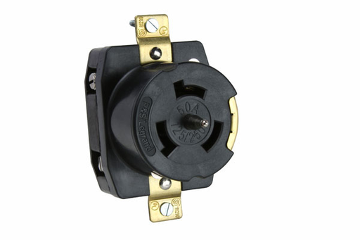 Mayer-DDS-50A 125/250V California Standard Single Receptacle, 3-Pole 4-Wire, Black-1