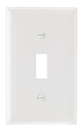 Mayer-DDS-1-Gang Thermoset Wall Plate, 1 Toggle Switch Opening, White-1