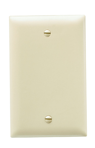 Product image for Pass & Seymour TP13-I 1Gang Wall Plate, Blank, Box Mount, Nylon, Standard - Ivory