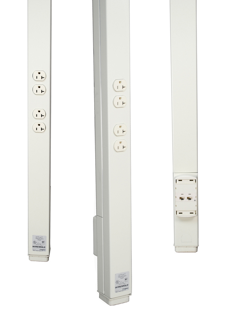 Product image for Wiremold 25DTP-4ACT 25DTP-Series Steel Tele-Power Pole