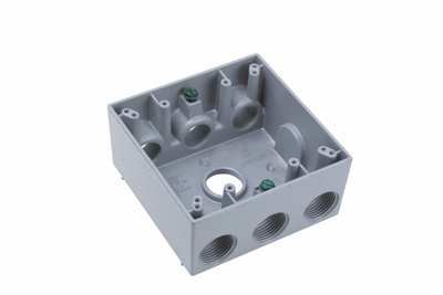 Mayer-DDS-Weatherproof Two Gang Box, Gray-1