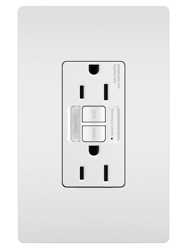 Mayer-DDS-radiant® Tamper-Resistant 15A Duplex Self-Test GFCI Receptacles with SafeLock® Protection and Night Light, White-1