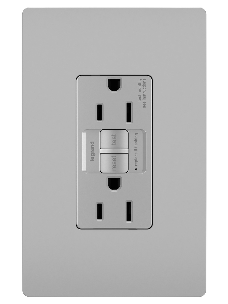Mayer-DDS-radiant® 15A Duplex Self-Test GFCI Receptacles with SafeLock® Protection, Gray-1