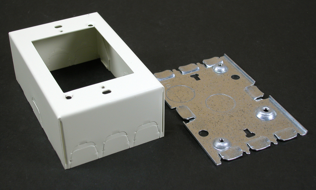 Mayer-DDS-Wiremold 500/700 Series Combination Switch and Receptacle Box Fitting, Ivory-1