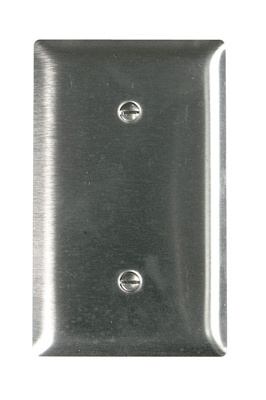 Mayer-DDS-1-Gang 302/304 Stainless Steel Wall Plate, Blank, Strap Mounted-1