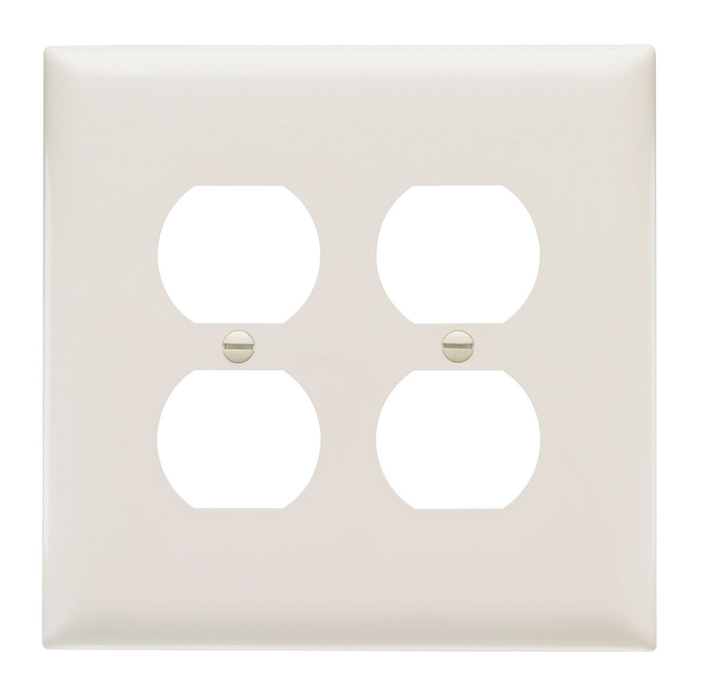 Mayer-DDS-TradeMaster® Jumbo 2-Gang Nylon Wall Plate, 2 Duplex Receptacle Openings, Light Almond-1