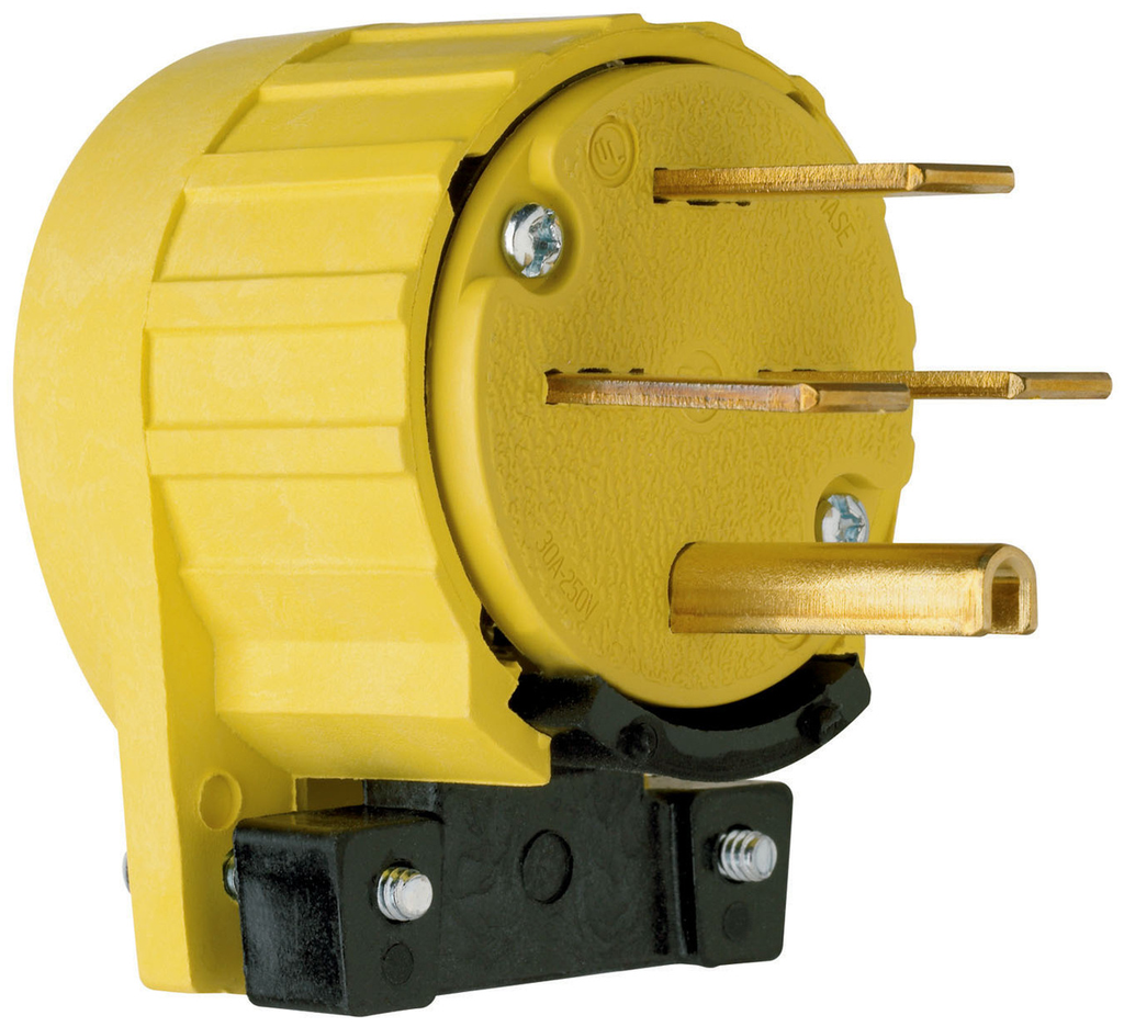 Product image for Pass & Seymour 5741-AN Plug 30amp 3phase 250V Angle