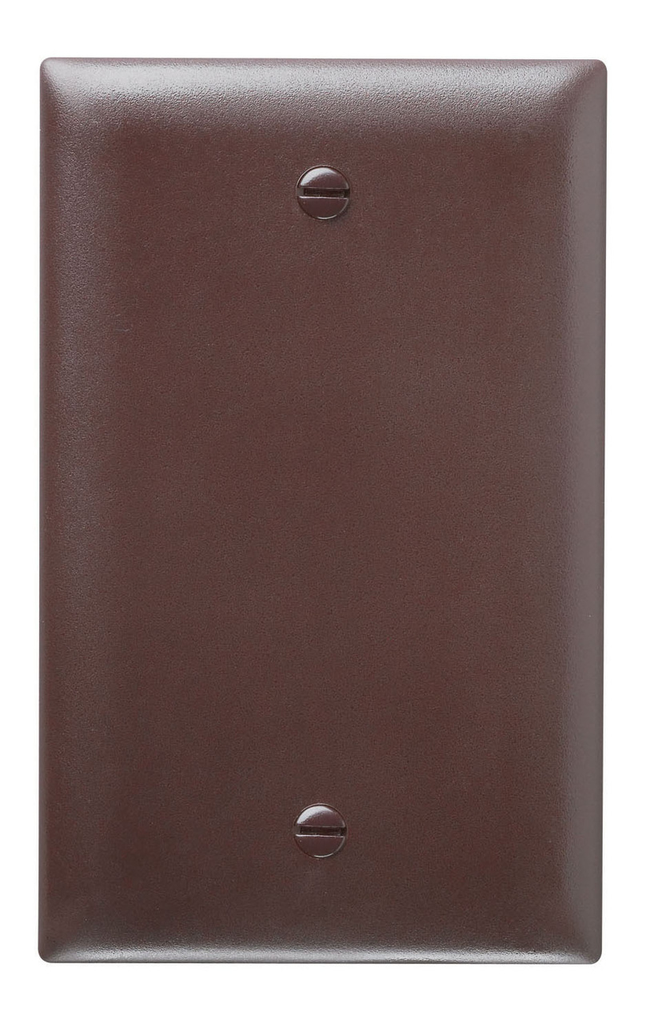 Mayer-DDS-TradeMaster® 1-Gang Nylon Wall Plate, Blank, Box Mounted, Brown-1