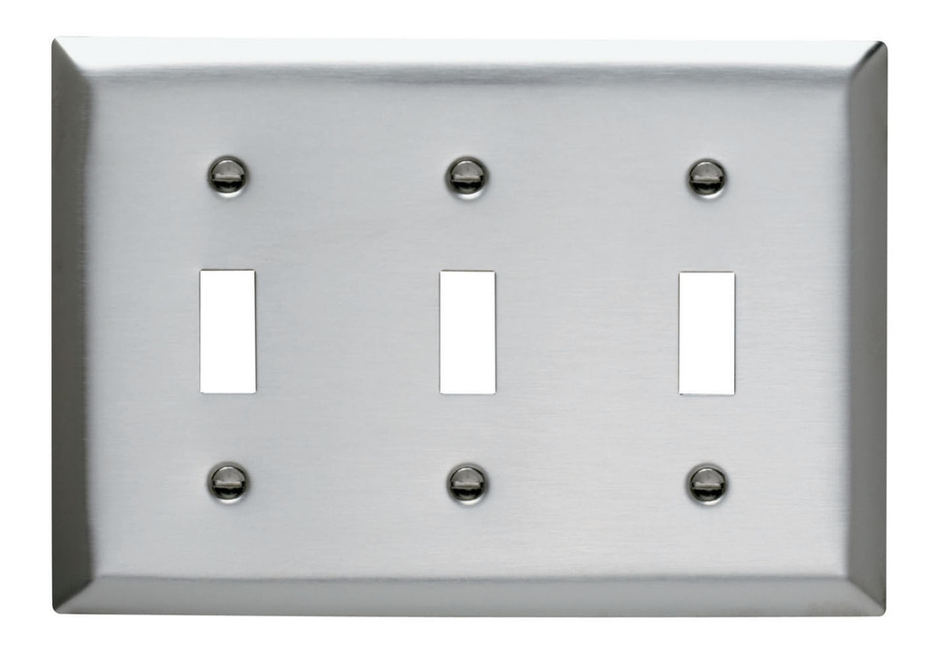 Mayer-DDS-3-Gang 302/304 Stainless Steel Wall Plate, 3 Toggle Switch Openings-1