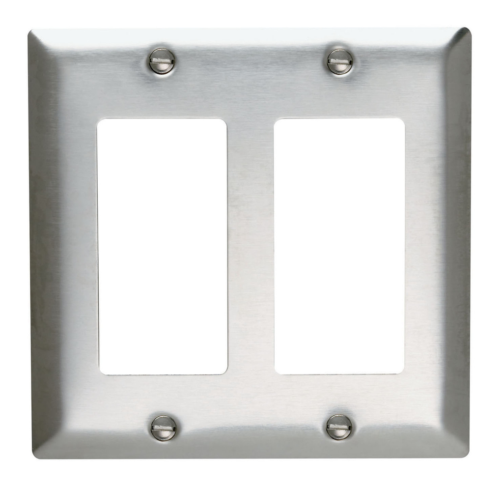 Mayer-DDS-2-Gang 302/304 Stainless Steel Wall Plate, 1 Decorator Opening-1