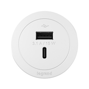 Mayer-DDS-ROUND FPC, USB ONLY, WHITE, 10FT COMBO USB-A AND USB-C-1