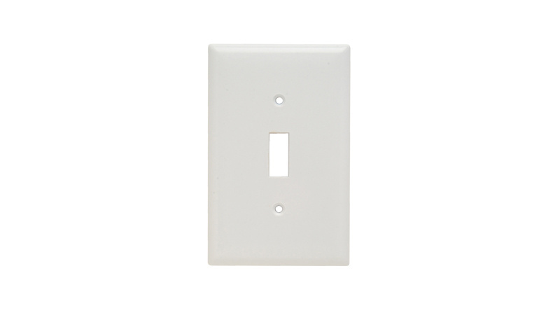 Mayer-DDS-Junior Jumbo 1-Gang Thermoset Wall Plate, 1 Toggle Switch Opening, White-1