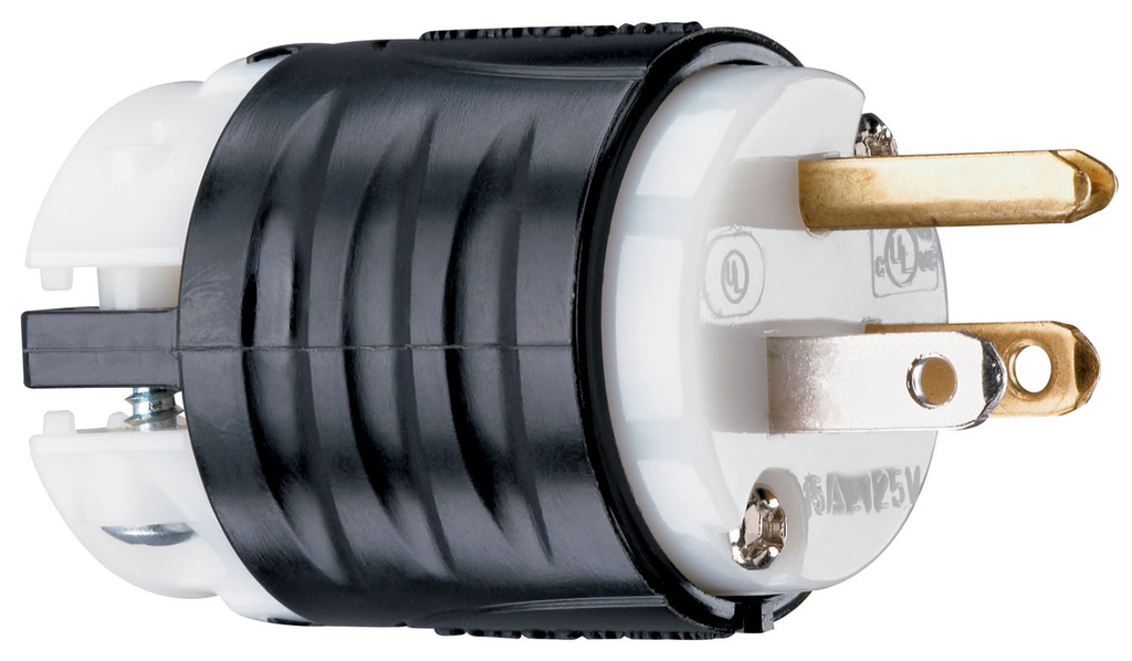 Mayer-DDS-15A, 125V Extra-Hard Use Spec-Grade Plug, White Face-1