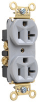Mayer-DDS-20A 125V Heavy Duty Spec-Grade Duplex Receptacle, Back and Side Wire, Gray-1