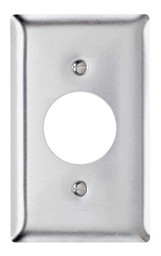 Mayer-DDS-1-Gang 302/304 Stainless Steel Wall Plate, Single Receptacle Openings-1